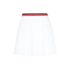 Miu Miu Stripe-waist Pleated Mini Skirt In White