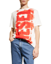 Diesel Lightweight Cotton T-just-e16 Crew-neck T-shirt With Bleed-t In Off/white