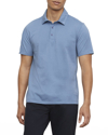 Vince Men's Garment-dyed Polo Shirt In Smoke Blue