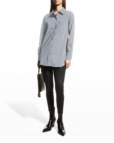 Lyssé Schiffer Button-down Shirt In Blue Fog