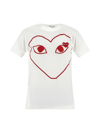 COMME DES GARÇONS PLAY EMBROIDERED HEART POLO,P1T099WHITE