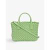Bottega Veneta Cabat Mini Intrecciato-leather Top-handle Bag In Pistachio