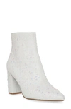 Betsey Johnson Cady Crystal Pavé Bootie In Pearl