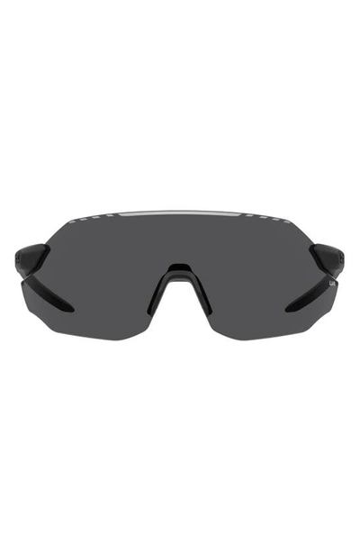 Under Armour Halftime 99mm Shield Sport Sunglasses In Matte Black / Grey Oleophobic