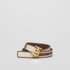 BURBERRY BURBERRY CANVAS AND LEATHER TB BELT