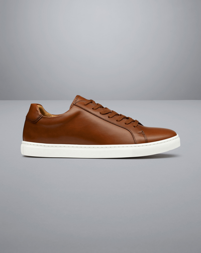 Charles Tyrwhitt Leather Trainers In Neutral