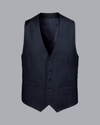Charles Tyrwhitt End-on-end Ultimate Performance Suit Wool Waistcoat In Blue