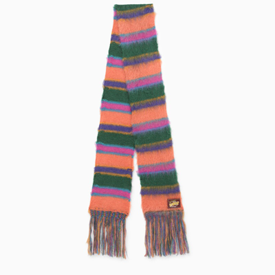Marni Mohair Scarf With Multi-coloured Stripes In Multicolor