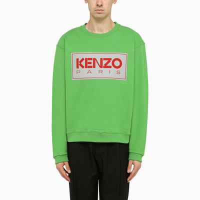 Kenzo Red T-shirt With Contrasting Logo In Green