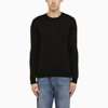 ROBERTO COLLINA BLACK WOOL CREW NECK SWEATER