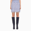 Ganni Purple Fringe Miniskirt In Purple