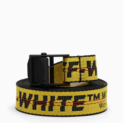 Off-white Yellow Industrial Logo Belt 2cm