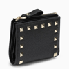 VALENTINO GARAVANI BLACK ONE STUD BI-FOLD WALLET