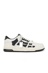 Amiri 'skel Top Low' White And Black Sneaker With Logo Patch On The Tongue And Contrasting Details On The In White & Black