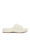 Bottega Veneta Intreccio Padded Sandals Female White In White