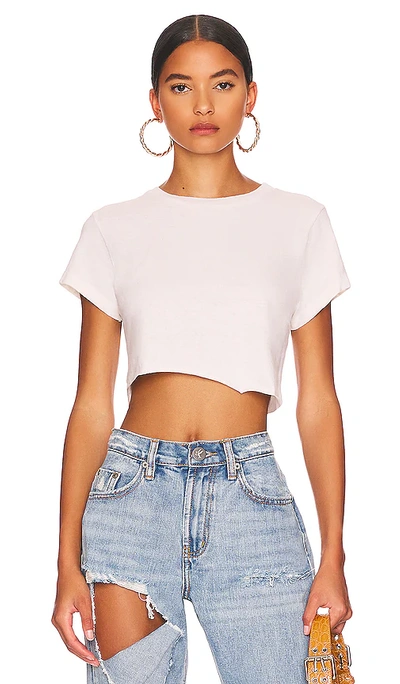 Re/done X Hanes Cropped 60's Slim Tee In White