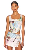 Miaou X Paloma Elsesser Campbell Corset In Ivory