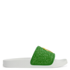 Giuseppe Zanotti Newlaburela Logo Glitter Pool Slides In Green