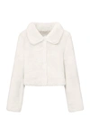 Unreal Fur Triage Cropped Faux-fur Jacket In Weiss