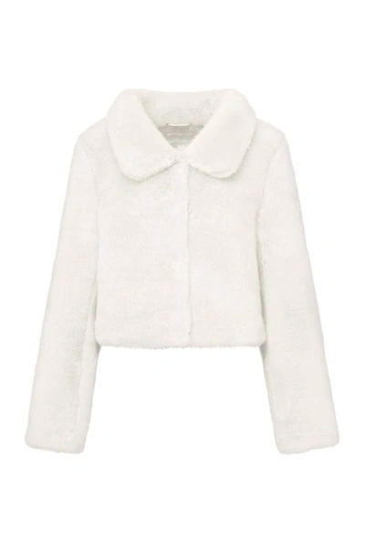 Unreal Fur Triage Cropped Faux-fur Jacket In White
