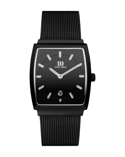 Pre-owned Danish Design Iv64q900 Black Dial Stainless Steel Rectangle Quartz Women's Watch
