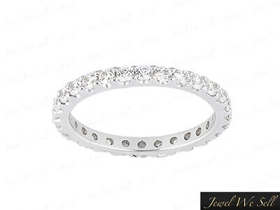 Pre-owned Jewelwesell Cvd Lab Created Diamond Ladies Eternity Band Ring 0.45ct 10k White Gold Gh Si1-2