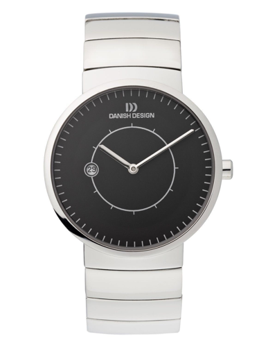 Pre-owned Danish Design Iq62q830 Black Dial Titanium Quartz Classic Men's Watch