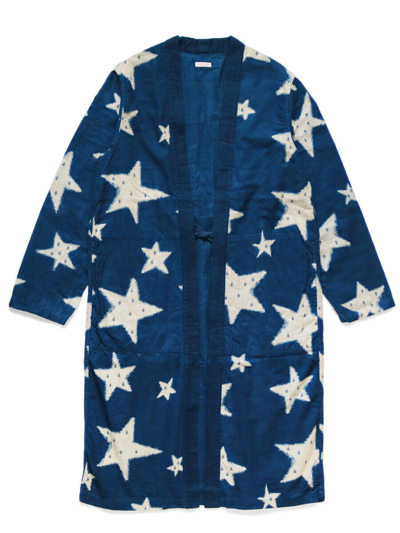 Pre-owned Kapital K Kapital Idg Flannel Splashed Star Kakashi Coat Indigo From Japan