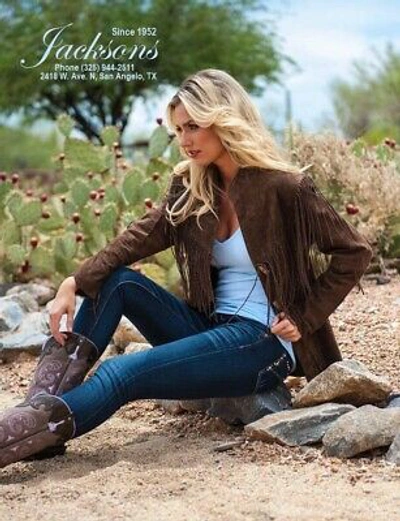Pre-owned Scully Cheyenne Plus 1x 2x Jacket Suede Fringe Rodeo Southwest Chocolate Brown In Brown ~ Milk Chocolate