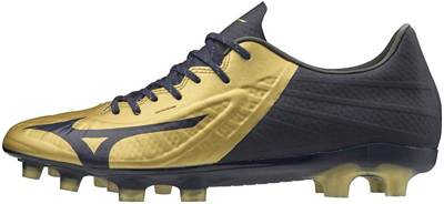 Pre-owned Mizuno Rebula 3 Pro Football Soccer Spike Kangaroo Shoes P1ga206414 Gold X Navy