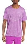 Nike Dri-fit 365 Running T-shirt In Purple/ Heather/ Silver
