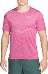 Nike Dri-fit 365 Running T-shirt In Active Pink/ Heather