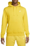 Nike Sportswear Club Fleece Pullover Hoodie In Yellow