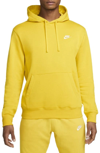 Nike Sportswear Club Fleece Pullover Hoodie In Yellow
