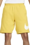 Nike Men's  Sportswear Club Graphic Shorts In Vivid Sulfur/vivid Sulfur