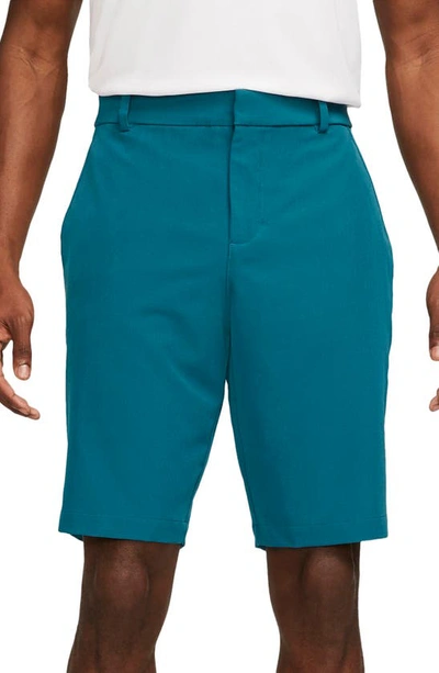 Nike Dri-fit Flat Front Golf Shorts In Marina,marina