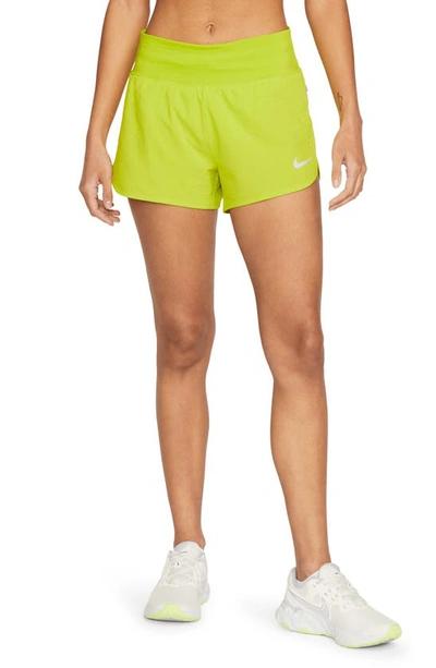 Nike Eclipse High Waist Running Shorts In Green