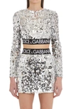 DOLCE & GABBANA SEQUIN CROP TOP