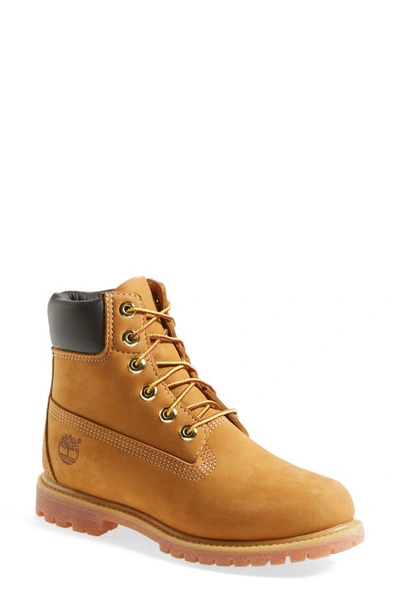 Timberland 6in Prem Combat Boots In Beige Suede In Light Brown