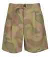 Marni Marled Canvas Bermuda Shorts In Multicolor