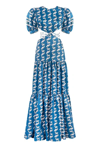 Millà Chic Short-sleeved Maxi Dress In Bluestone