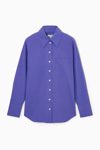 Cos Oversized Long-sleeve Shirt In Blue