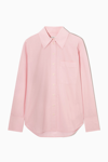 Cos Oversized Long-sleeve Shirt In Pink