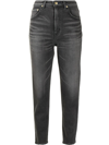 Tu Es Mon Tresor Sapphire High-rise Cropped Straight-leg Jeans In Black