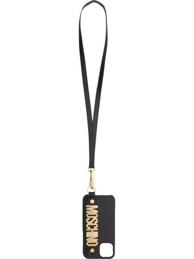 Moschino Logo-lettering Iphone 12 Pro Max Case In Black