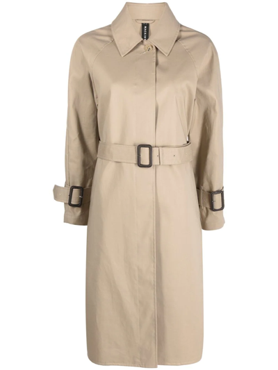 Mackintosh Maretta Raintec Contrast Overcoat In Brown