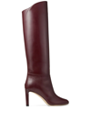 Jimmy Choo Karter 85 Leather Knee-high Boots In Rot