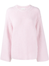 Nanushka Maura Crewneck Sweater In Rosa
