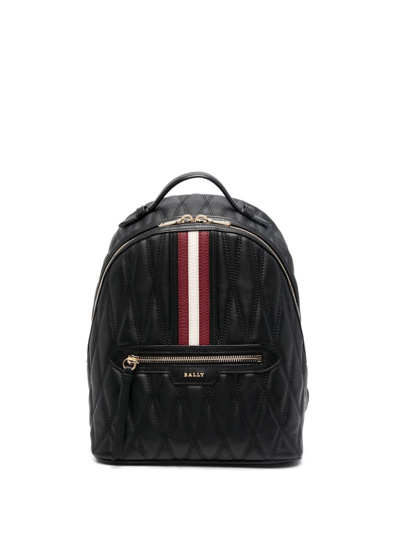 Bally Daffi Quilted Backpack In Schwarz