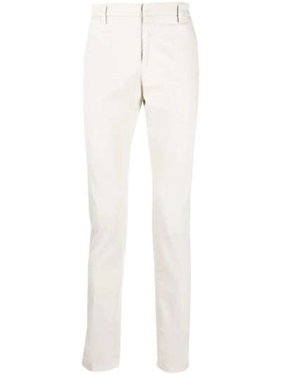 Dondup Slim-cut Tailored Trousers In Neutrals